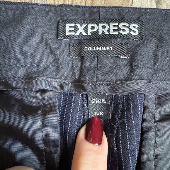 Express Womens Columnist Bootcut Pants Size 10R Polyester & Rayon Blend Black - Picture 5 of 6